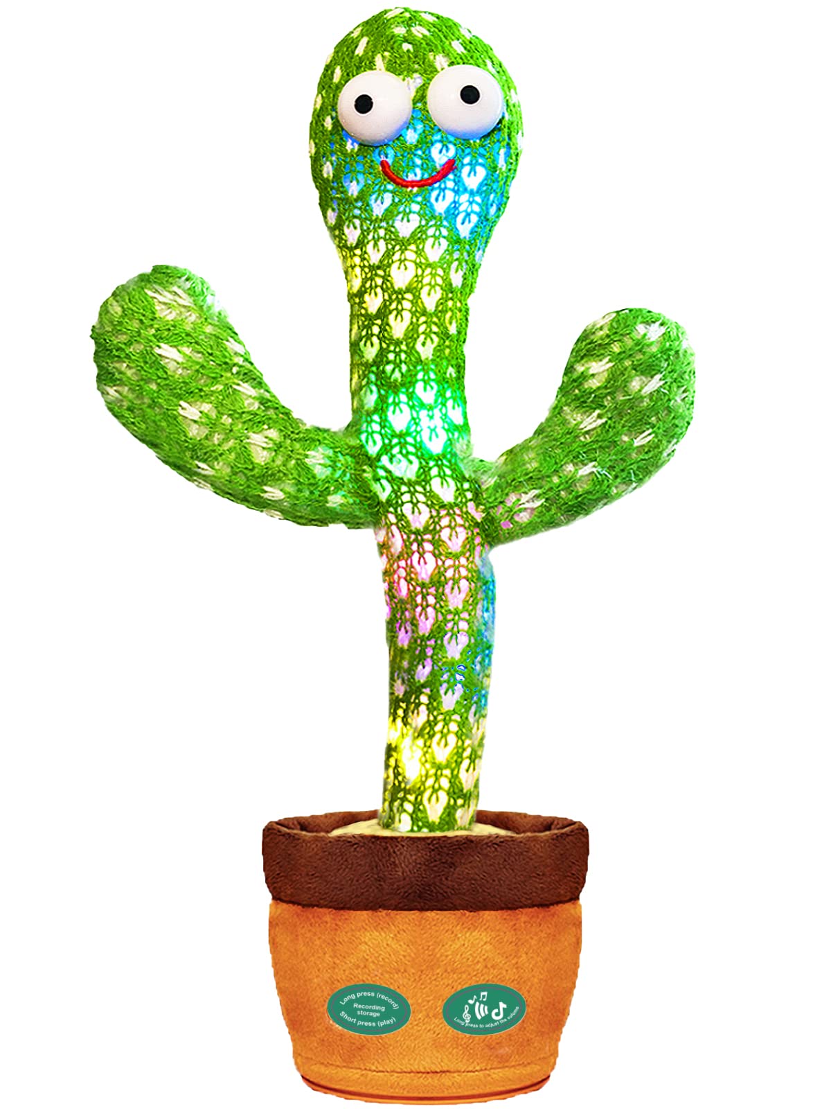 Venta Internacional - Keculf Cactus Bailarín De Juguete Para Bebés Cactus Parlante De Juguete Que Repite Lo Que Dices