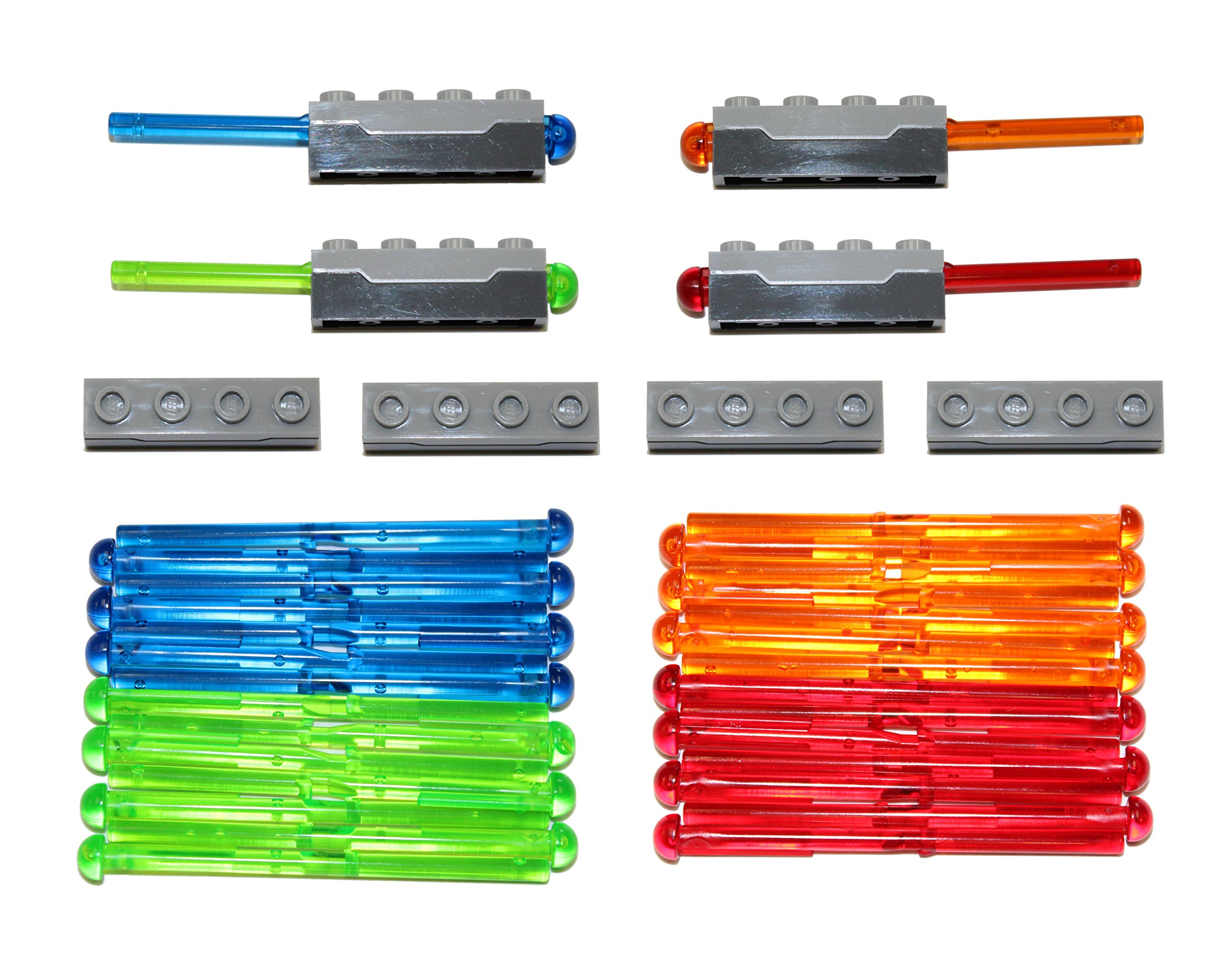 Venta Internacional - Piezas Y Piezas Lego: Tirador De Dardos Gris Con Resorte 1x4 Con Munición X8
