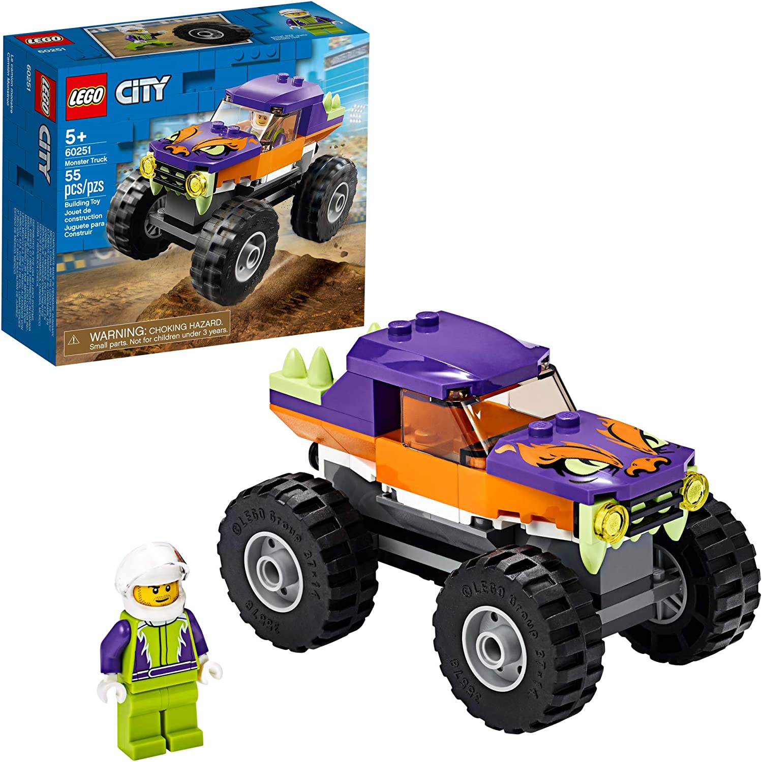 Foto 2 pulgar | Venta Internacional - Lego City Monster Truck 60251 Playset, Lego Building Sets For Kids, New 2020 (55 Piezas)