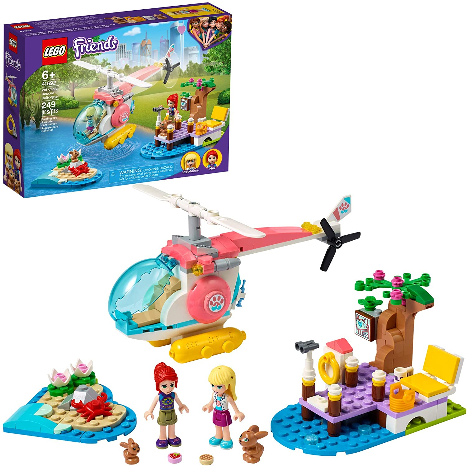 Venta Internacional - Lego Friends Vet Clinic Rescue Helicopter 41692 Kit De Construcción