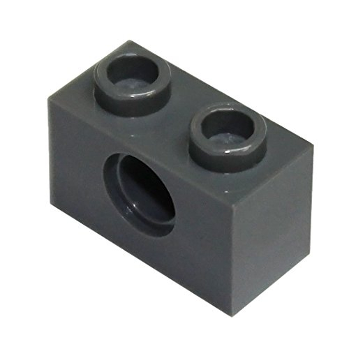 Foto 2 pulgar | Venta Internacional - Lego Partes Y Piezas: Technic Gris Oscuro (gris Piedra Oscuro) 1x2 Ladrillo Con Agujero X100