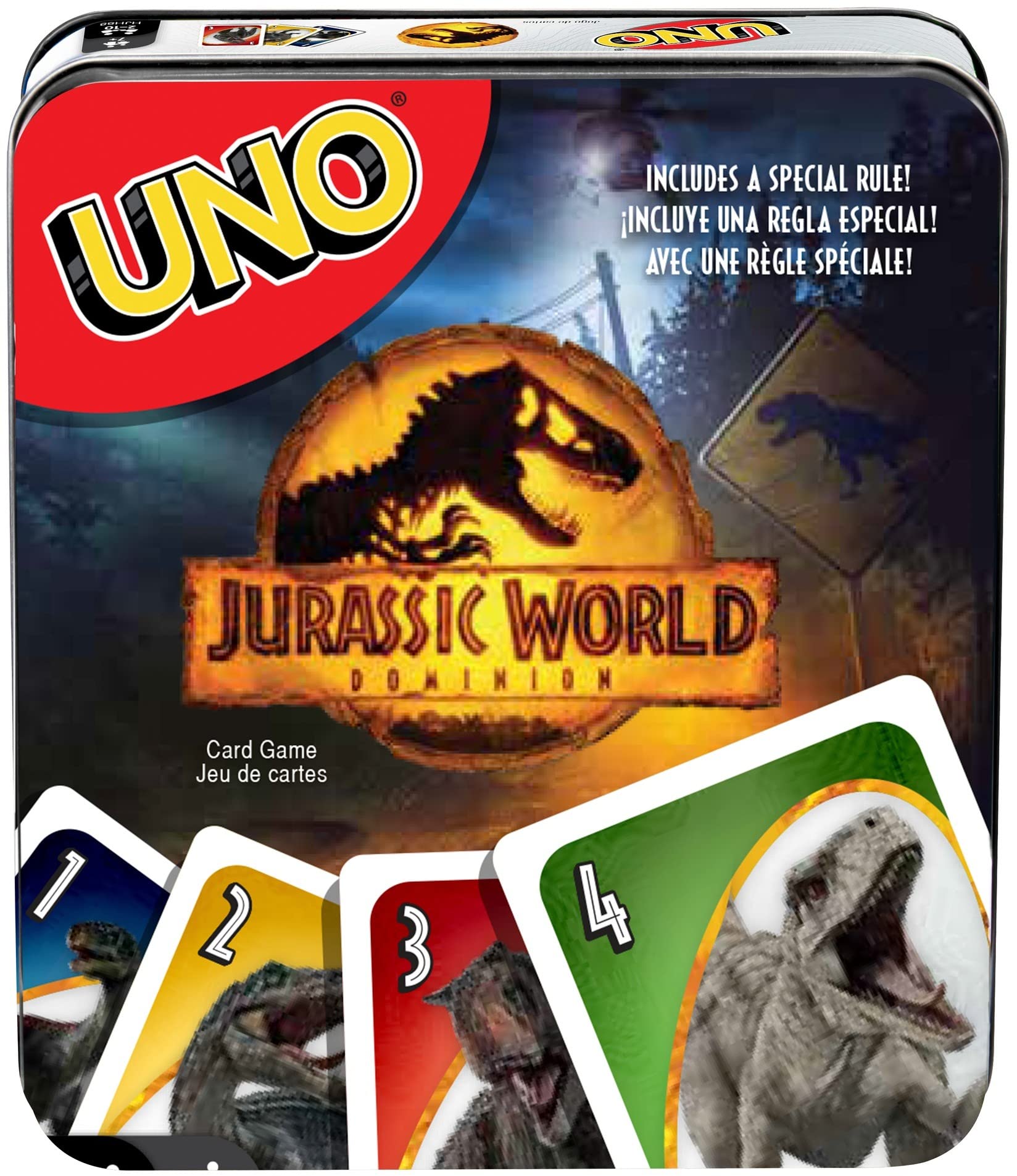 Foto 2 pulgar | Venta Internacional - Juego De Cartas Uno Jurassic World Dominion Con Baraja Temática Cinematográfica