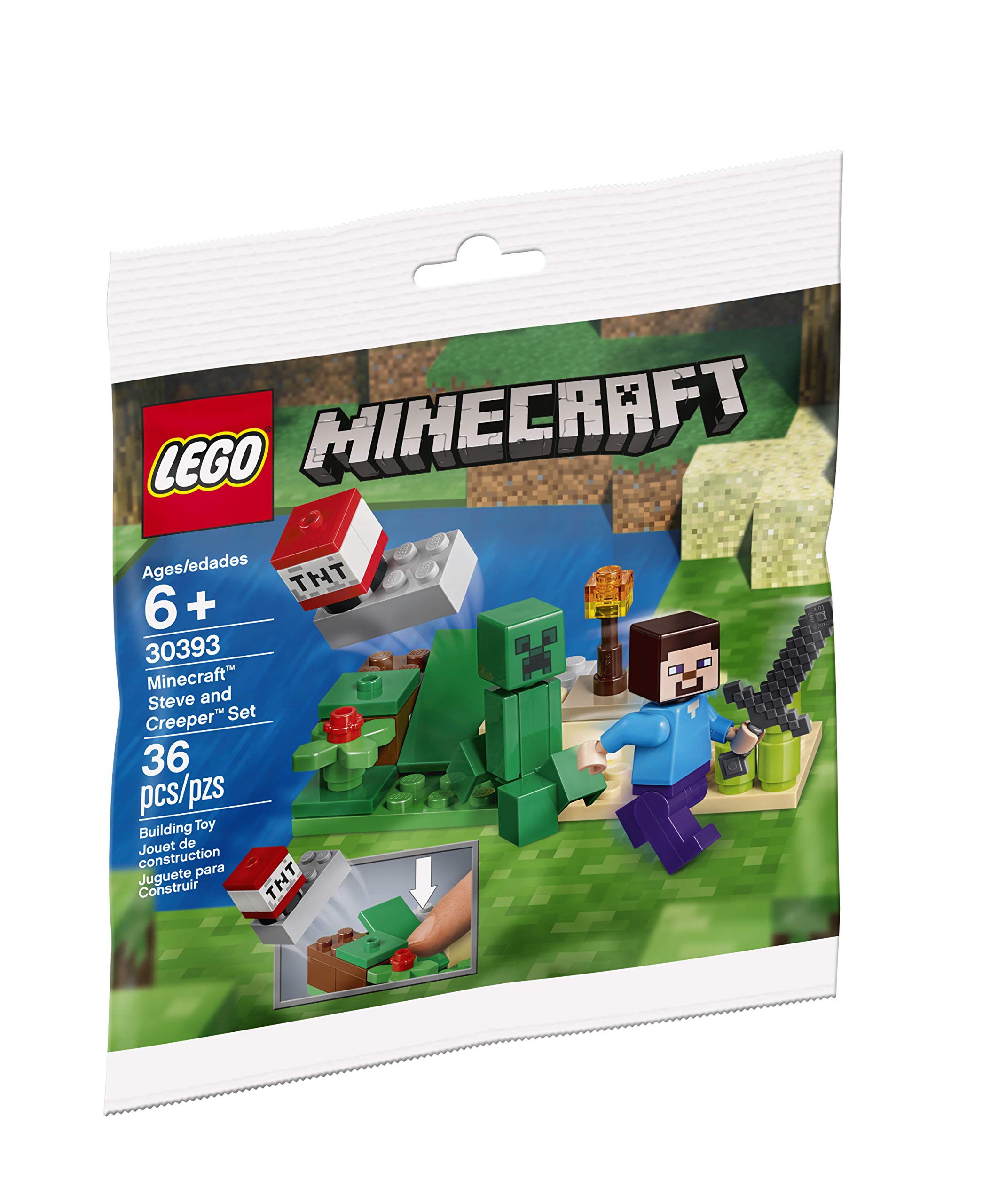 Foto 2 pulgar | Venta Internacional - Lego Minecraft Steve Y Creeper Set Bolsa De Plástico (30393)