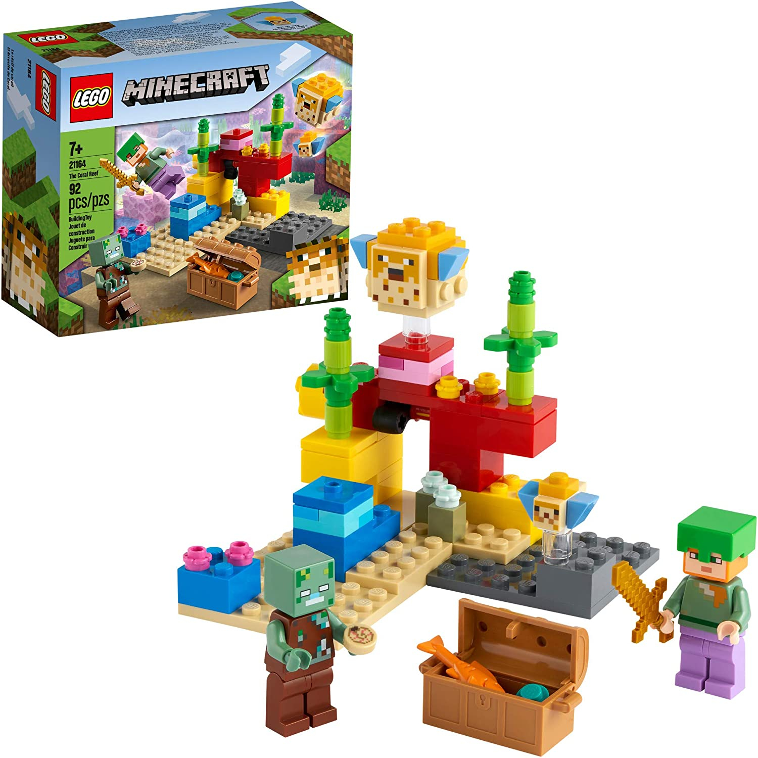 Foto 2 pulgar | Venta Internacional - Lego Minecraft The Coral Reef Toy Con Alex, Un Pescado Para Ahogar Y 2 Peces Pollosos
