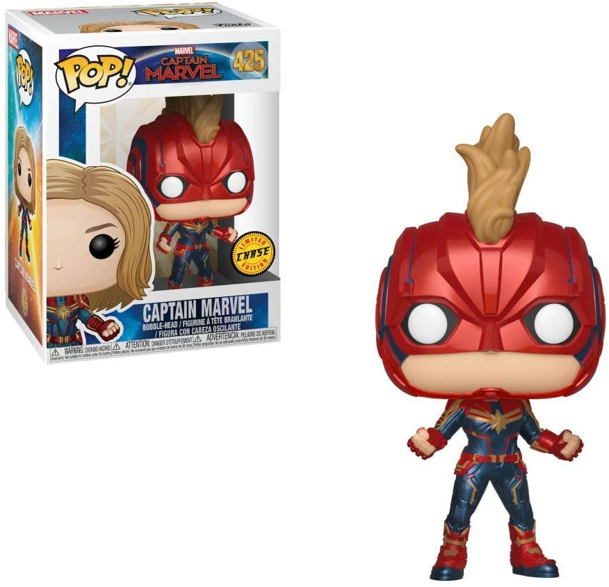 Foto 1 | Venta Internacional- ¡funko Pop! Marvel: Capitán Marvel - Capitán Marvel Enmascarado Chase Bobblehead