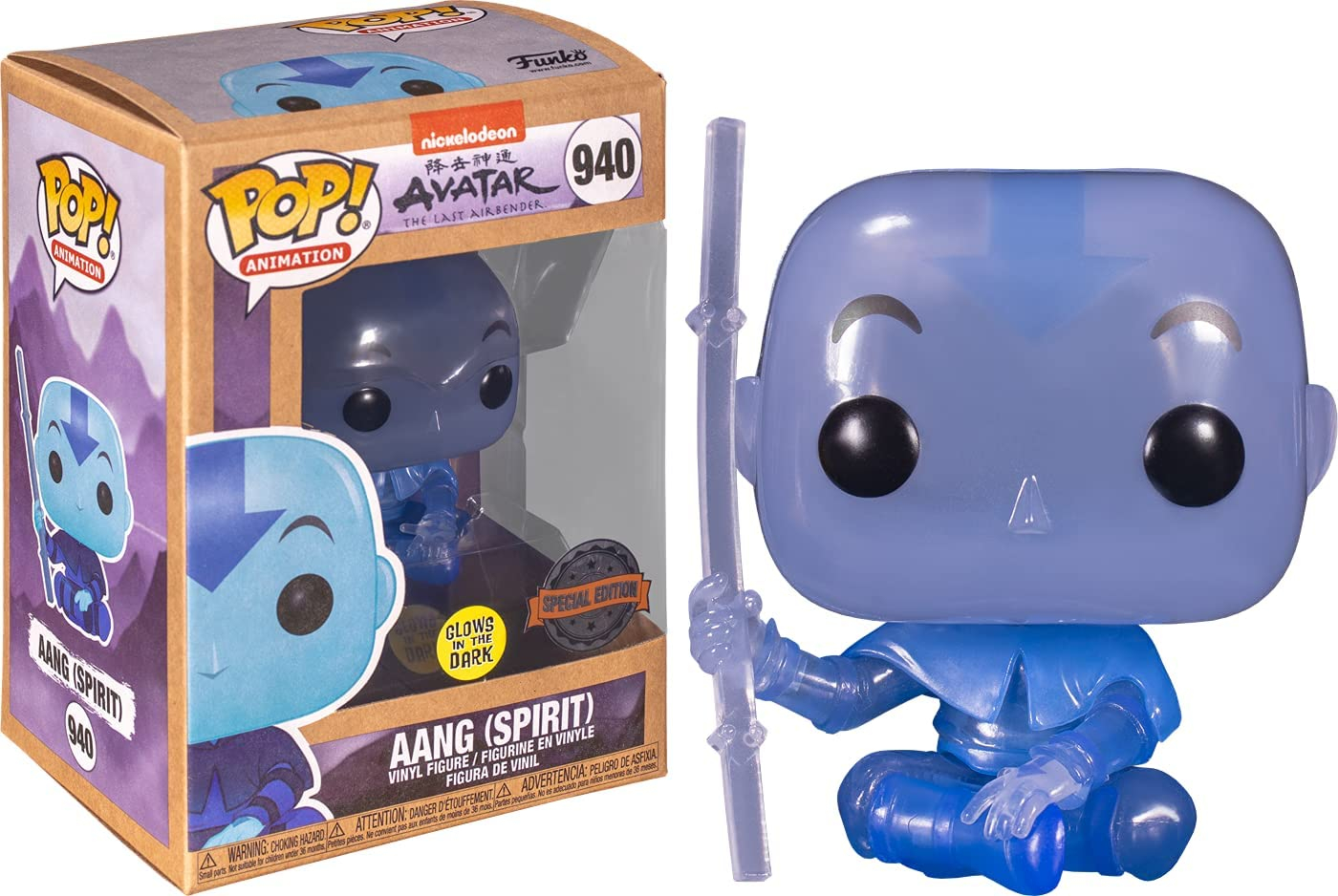 Foto 2 pulgar | Venta Internacional- ¡funko Pop! Animación Avatar The Last Airbender #940 — Exclusivo De Aang  Brilla En La Oscuridad