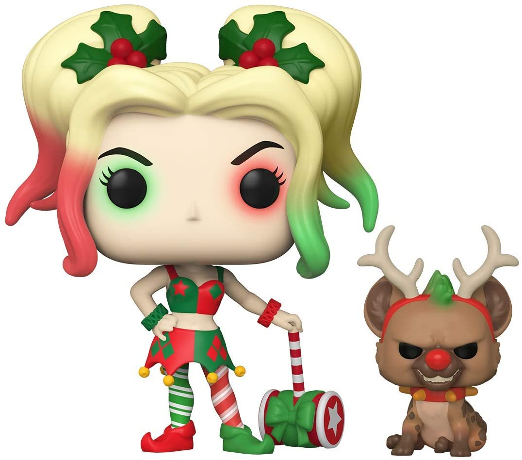 Venta Internacional- Funko Pop! Dc Heroes: Dc Holiday - Harley Quinn Con Ayudante, Multicolor, 3.75 Pulgadas (50656)