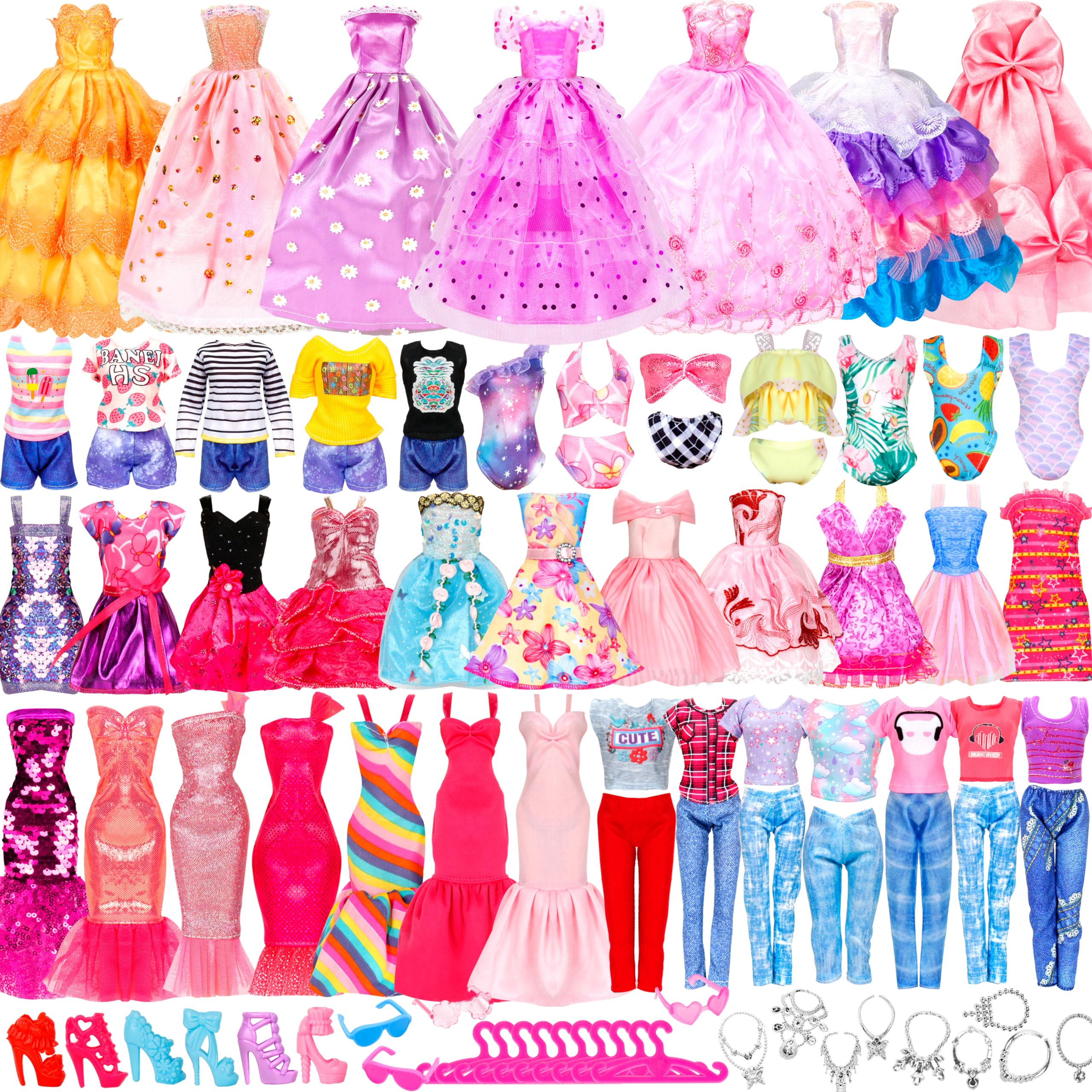 Foto 2 pulgar | Venta Internacional - Kit De Ropa Y Accesorios Para Muñecas Bymore, 46 Unidades, Para Muñecas De 11 A 12 Años