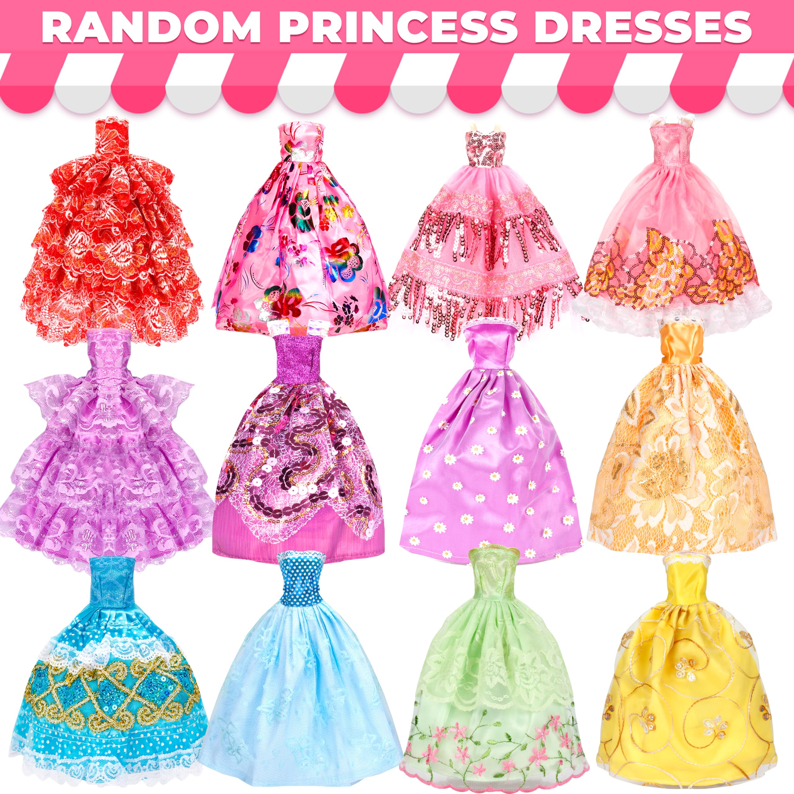 Foto 2 | Venta Internacional - Kit De Ropa Y Accesorios Para Muñecas Bymore, 46 Unidades, Para Muñecas De 11 A 12 Años