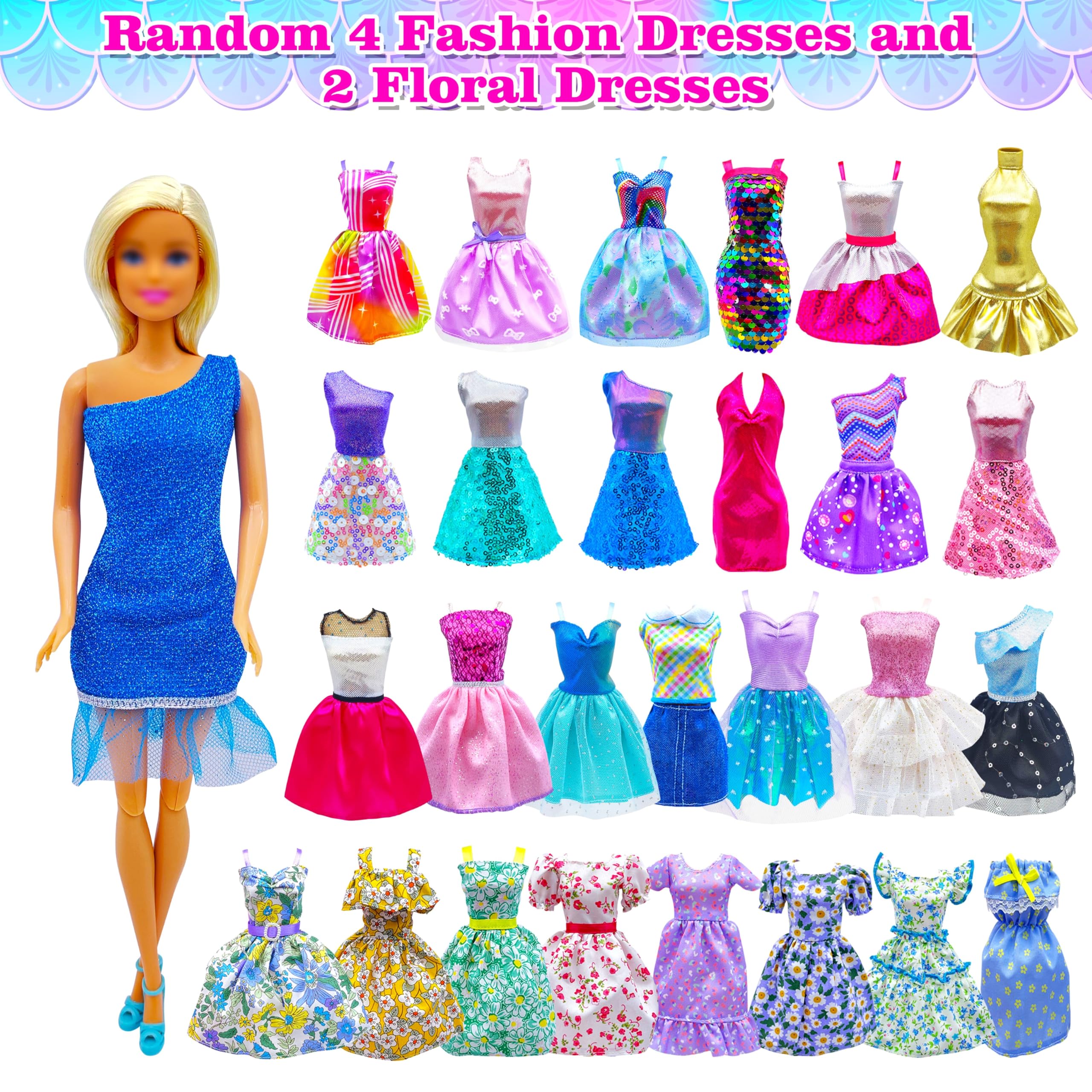 Foto 4 | Venta Internacional - Ropa Y Accesorios Para Muñecas A La Moda Style Shine, Paquete De 50