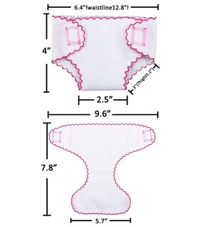 Foto 7 | Venta Internacional - Juego De Pañales Y Baberos Para Muñecas Dc-beautiful Para Muñecas De 35 A 45 Cm