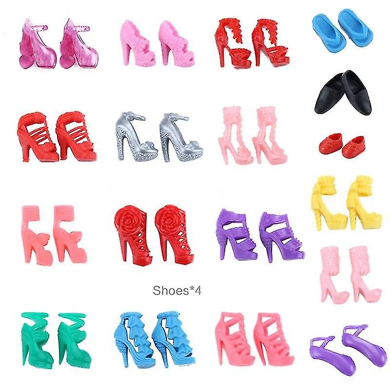 Foto 4 pulgar | Venta Internacional - Set De Ropa Para Muñeca Barbie Con 10 Vestidos Y 75 Accesorios