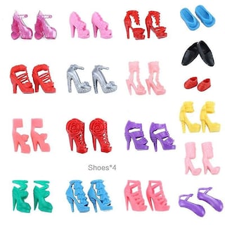Foto 3 | Venta Internacional - Set De Ropa Para Muñeca Barbie Con 10 Vestidos Y 75 Accesorios