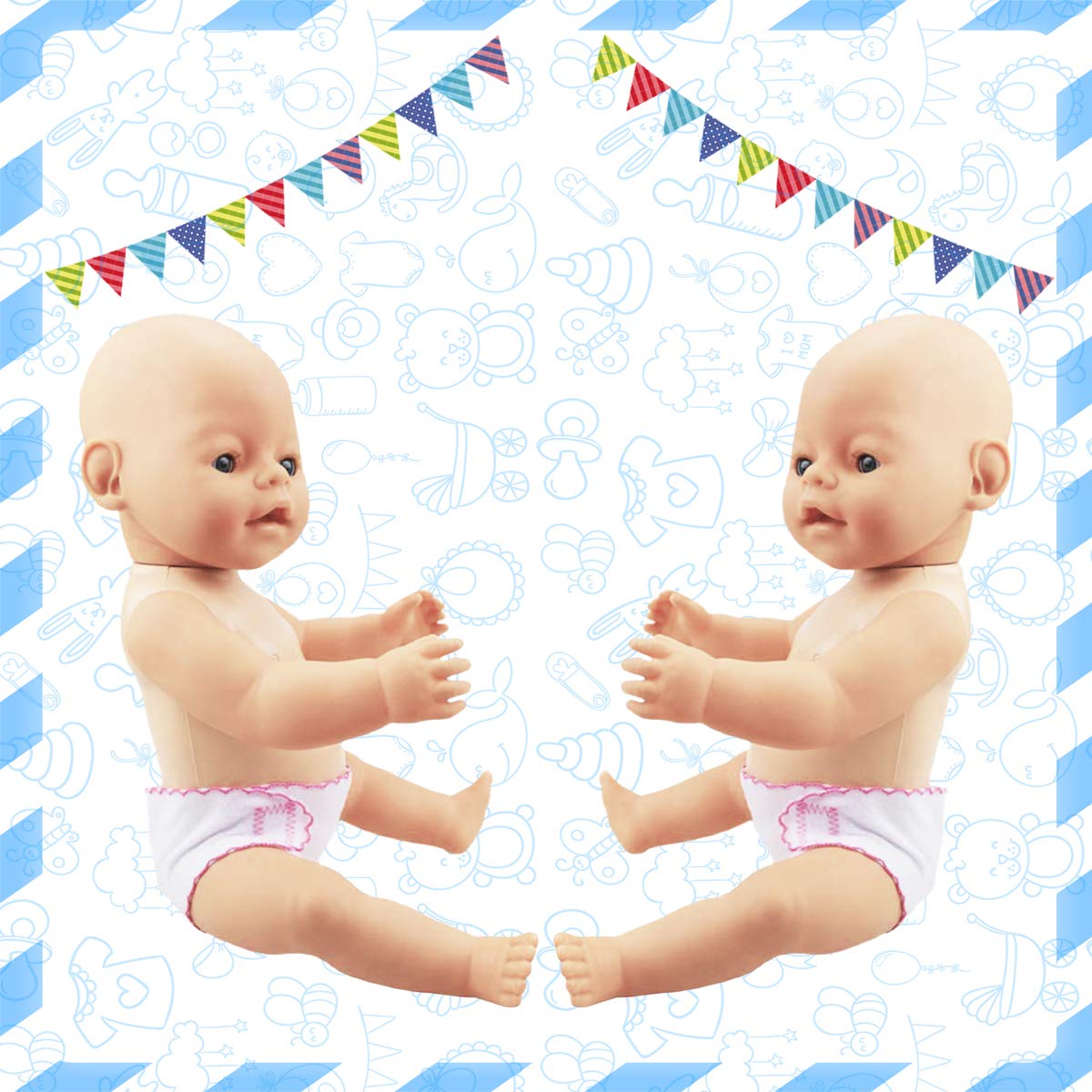 Foto 4 pulgar | Venta Internacional - Pañales Para Muñecas Dc-beautiful Para Muñecas De 35 A 45 Cm, Paquete De 4