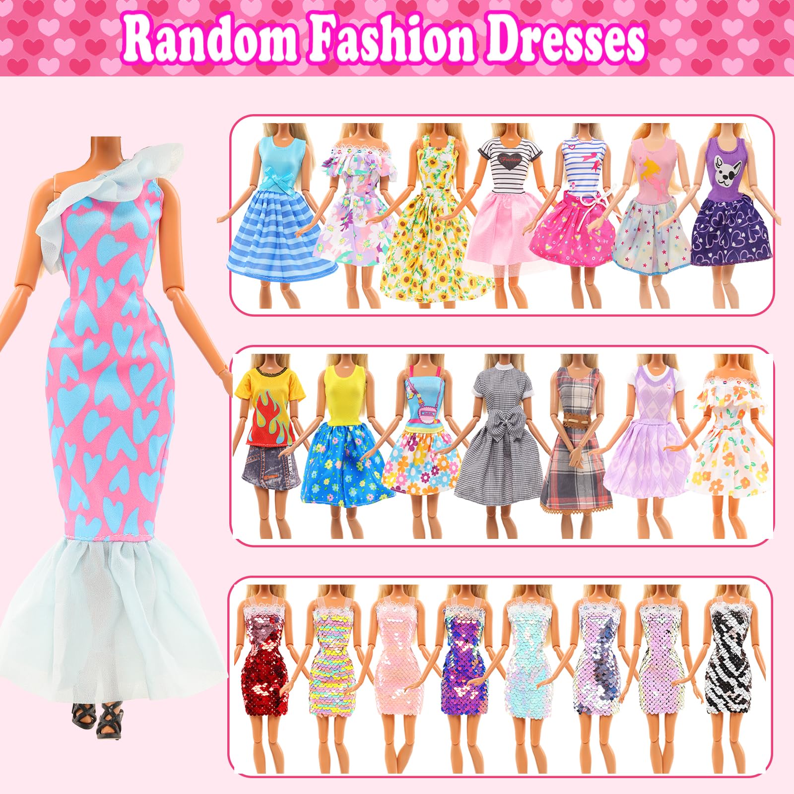 Foto 3 | Venta Internacional - Set De Ropa Y Accesorios De Moda Para Muñecas De 11.5 Pulgadas