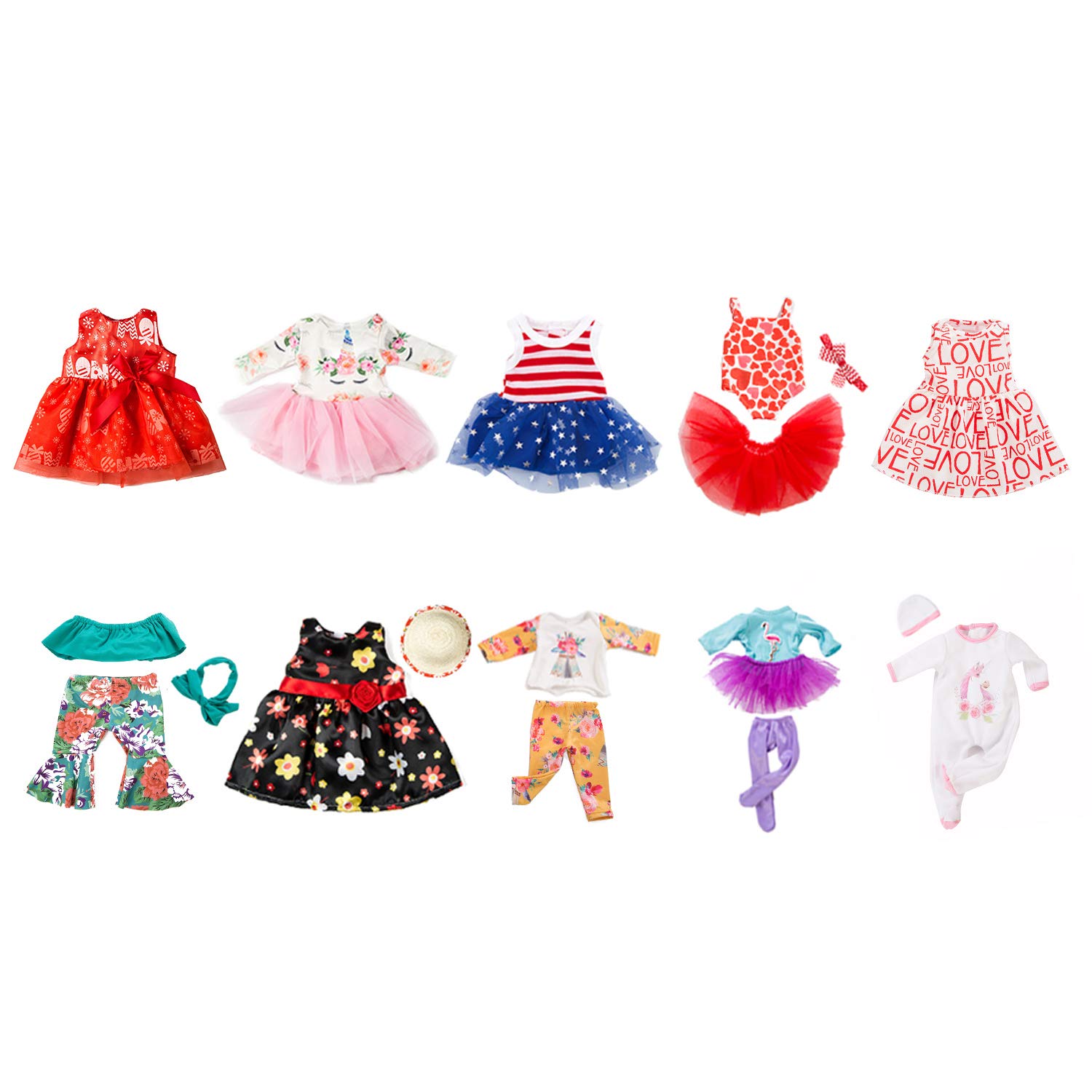 Foto 3 pulgar | Venta Internacional - Set De Ropa Para Muñecas Zqdoll Para Muñeca Americana De 18 Pulgadas Con 19 Piezas