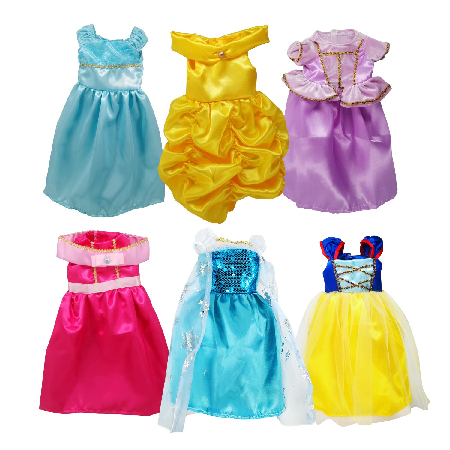 Foto 3 pulgar | Venta Internacional - Set De Ropa Para Muñecas, 6 Unidades, Disfraz De Princesa Para Muñecas De 18 Pulgadas