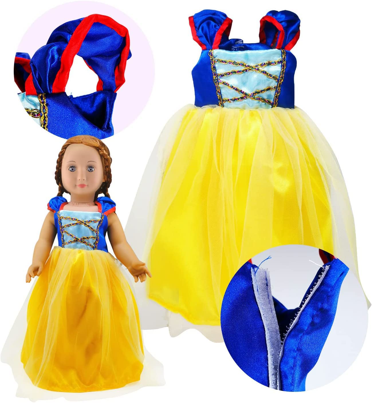 Foto 4 pulgar | Venta Internacional - Set De Ropa Para Muñecas, 6 Unidades, Disfraz De Princesa Para Muñecas De 18 Pulgadas