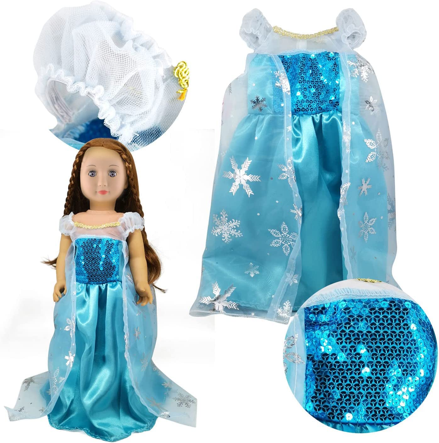 Foto 5 pulgar | Venta Internacional - Set De Ropa Para Muñecas, 6 Unidades, Disfraz De Princesa Para Muñecas De 18 Pulgadas
