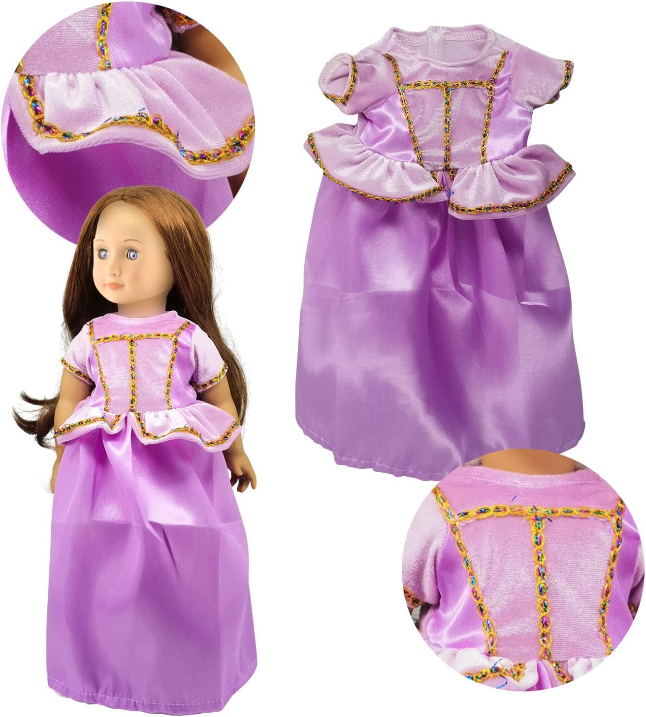 Foto 6 pulgar | Venta Internacional - Set De Ropa Para Muñecas, 6 Unidades, Disfraz De Princesa Para Muñecas De 18 Pulgadas