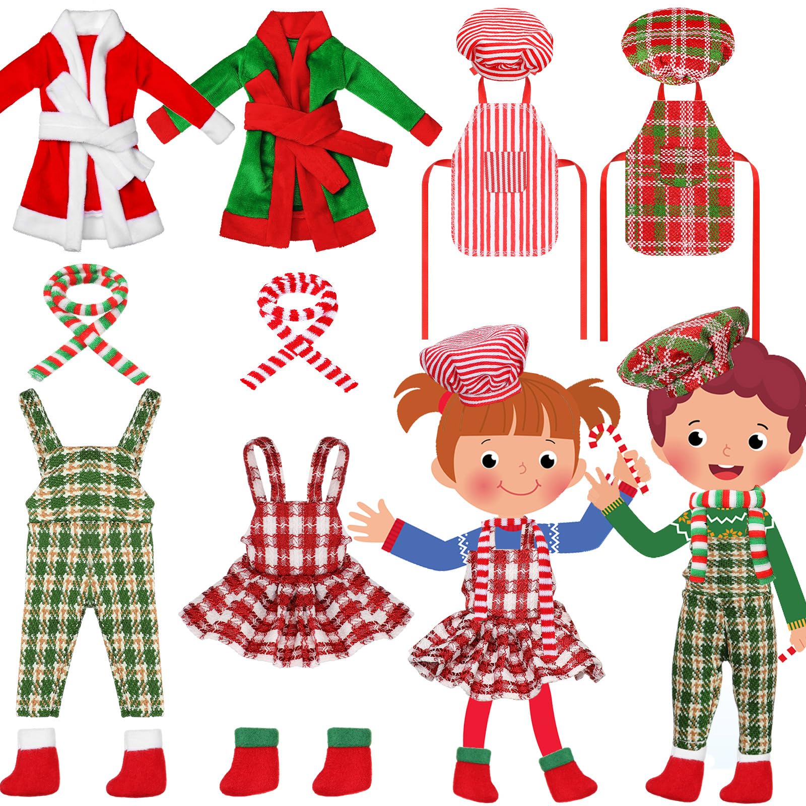 Foto 1 | Venta Internacional - Set de Accesorios para Muñecos Elfos Navideños Jenaai 12 Piezas