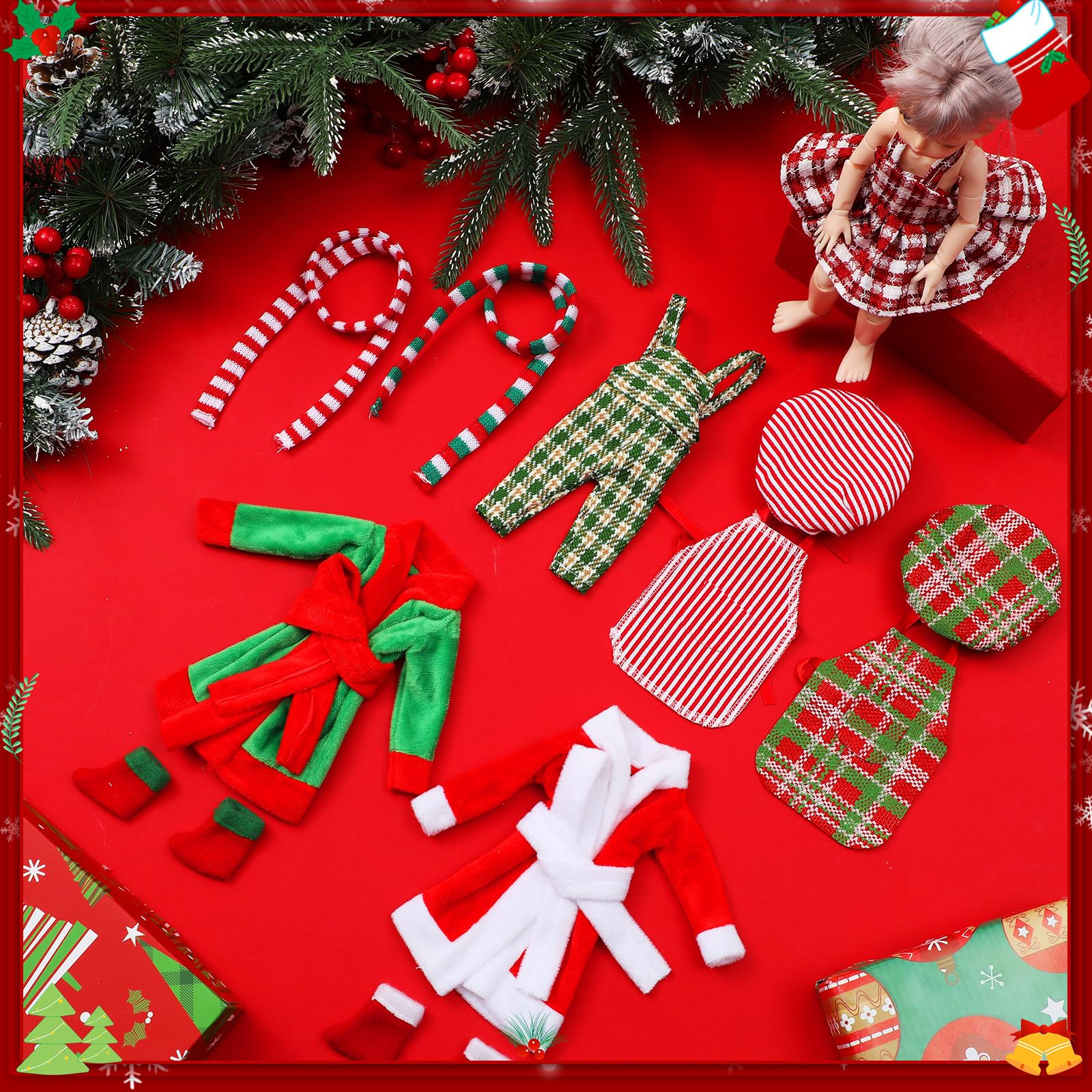 Foto 5 pulgar | Venta Internacional - Set de Accesorios para Muñecos Elfos Navideños Jenaai 12 Piezas