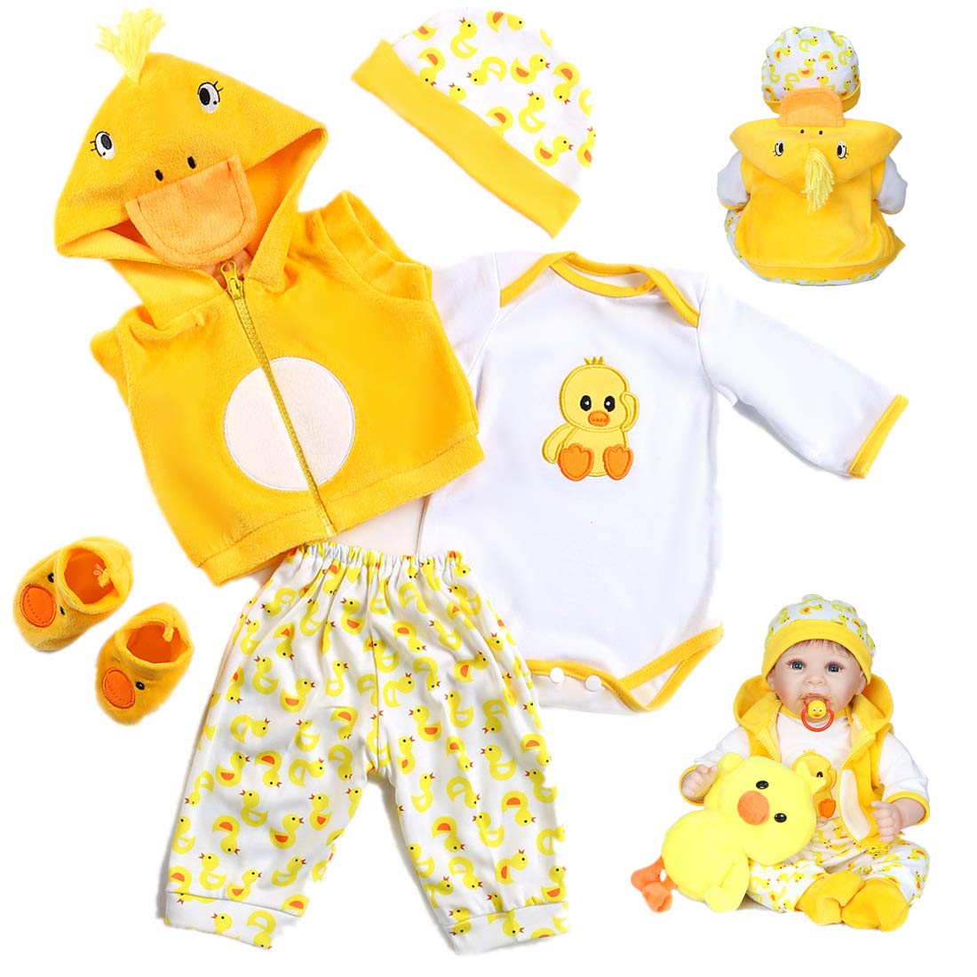 Foto 2 pulgar | Venta Internacional - Set De Ropa Para Muñecas Reborn Baby De 55 Cm Con Accesorios Pedoll