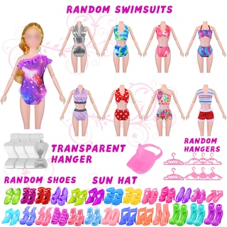 Foto 5 | Venta Internacional - Ropa Y Accesorios Para Muñecas Minifun, 84 Unidades Para Muñecas De 11.5 Pulgadas