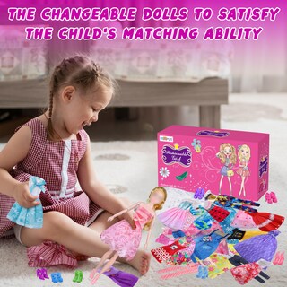 Foto 6 | Venta Internacional - Ropa Y Accesorios Para Muñecas Minifun, 84 Unidades Para Muñecas De 11.5 Pulgadas