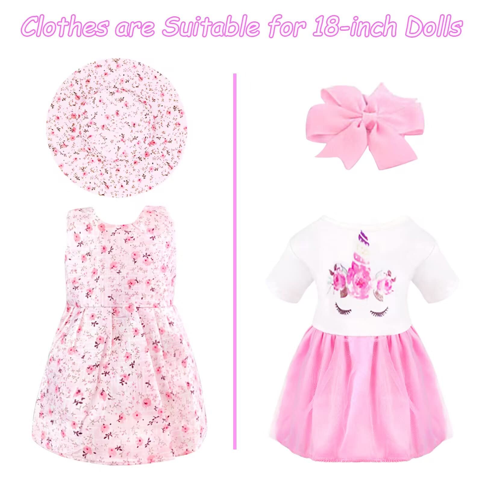 Foto 5 | Venta Internacional - Set de Accesorios para Muñecas Bnuzeiyi de 18'' 17 Piezas