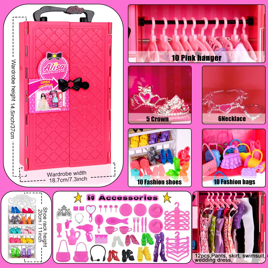 Foto 3 pulgar | Venta Internacional - Set De Armario Para Muñecas Ebuddy Dream Closet Con 105 Piezas