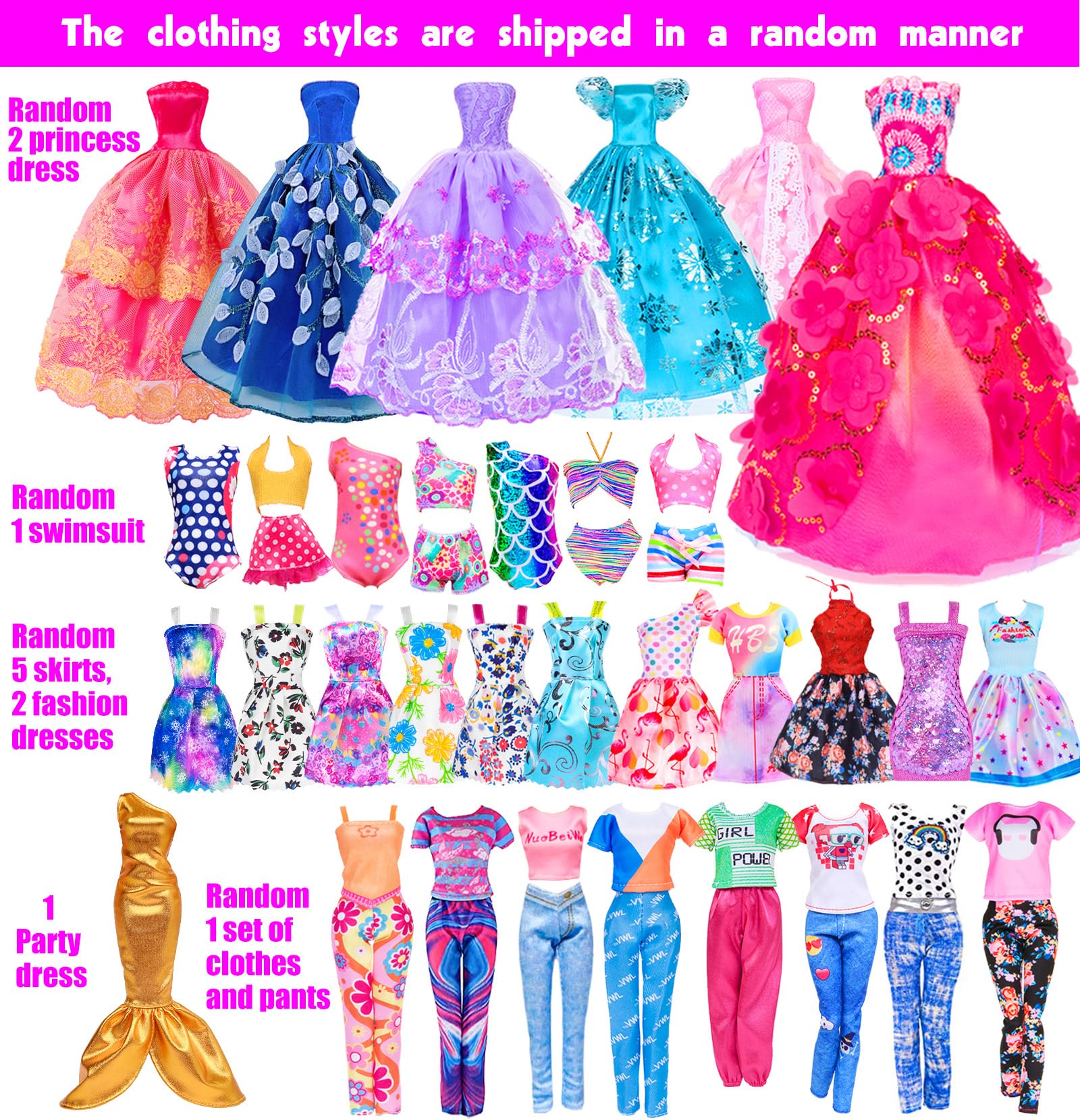 Foto 5 pulgar | Venta Internacional - Set De Armario Para Muñecas Ebuddy Dream Closet Con 105 Piezas