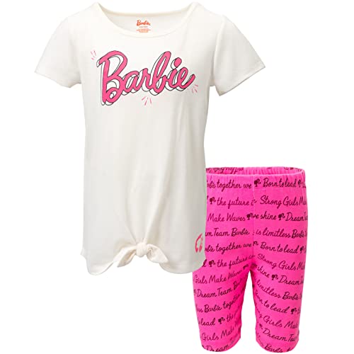 Foto 2 pulgar | Conjunto De Ropa De Barbie Para Niñas Pequeñas, Camiseta Y Pantalones Cortos - Venta Internacional.