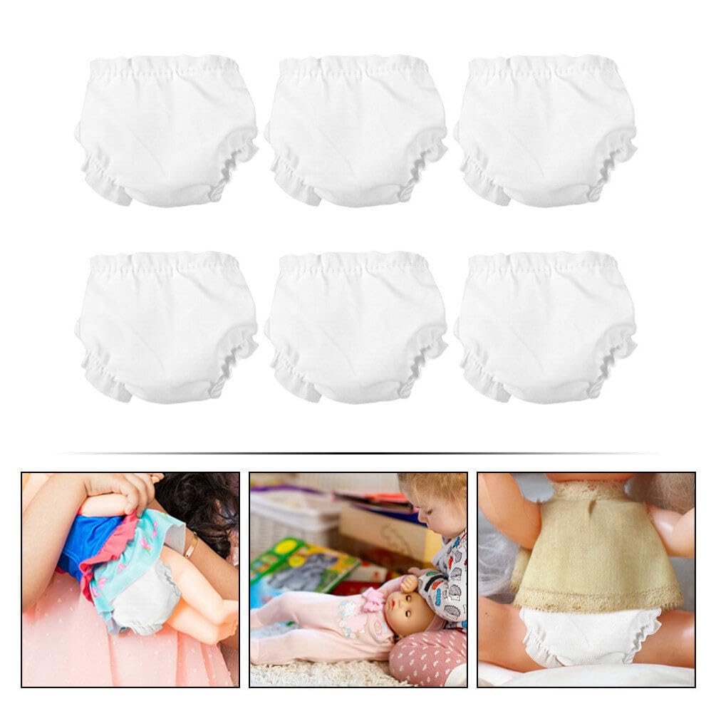 Foto 5 | Pañales Para Muñecas Nuobesty, Blancos, Reutilizables Para Muñecas De 10 Pulgadas, 6 Unidades - Venta Internacional.