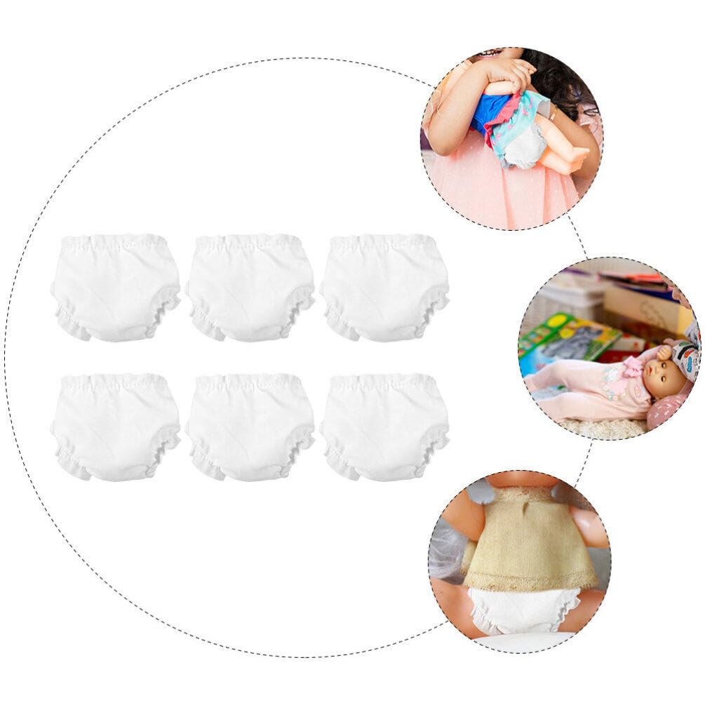 Foto 6 | Pañales Para Muñecas Nuobesty, Blancos, Reutilizables Para Muñecas De 10 Pulgadas, 6 Unidades - Venta Internacional.