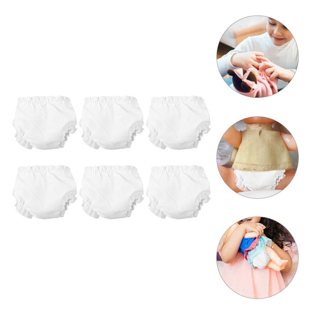 Foto 7 | Pañales Para Muñecas Nuobesty, Blancos, Reutilizables Para Muñecas De 10 Pulgadas, 6 Unidades - Venta Internacional.