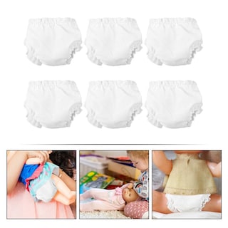 Foto 5 | Pañales reutilizables blancos para muñecas de 10 pulgadas - Set de 6 unidades