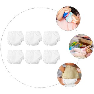 Foto 6 | Pañales reutilizables blancos para muñecas de 10 pulgadas - Set de 6 unidades
