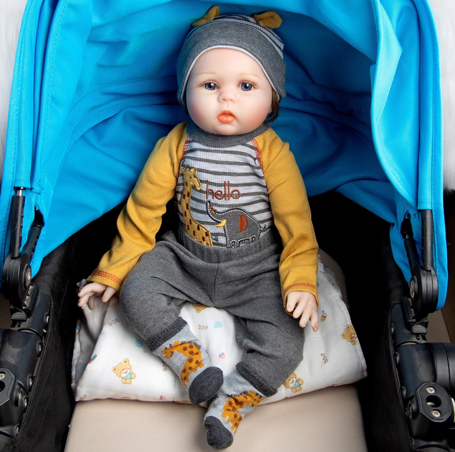 Foto 2 | Set de Ropa Reborn Baby Doll Con Diseño De Jirafa A Rayas - Venta Internacional