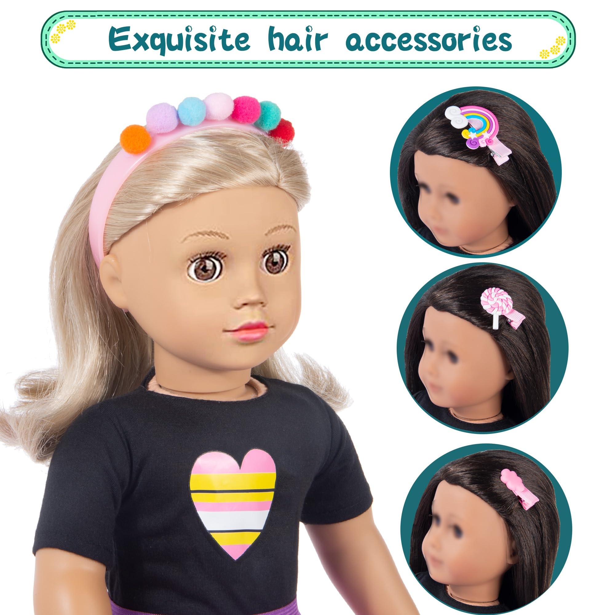 Foto 3 | Set de Ropa y Accesorios para Muñecas Ebuddy Doll de 18 Pulgadas - Venta Internacional