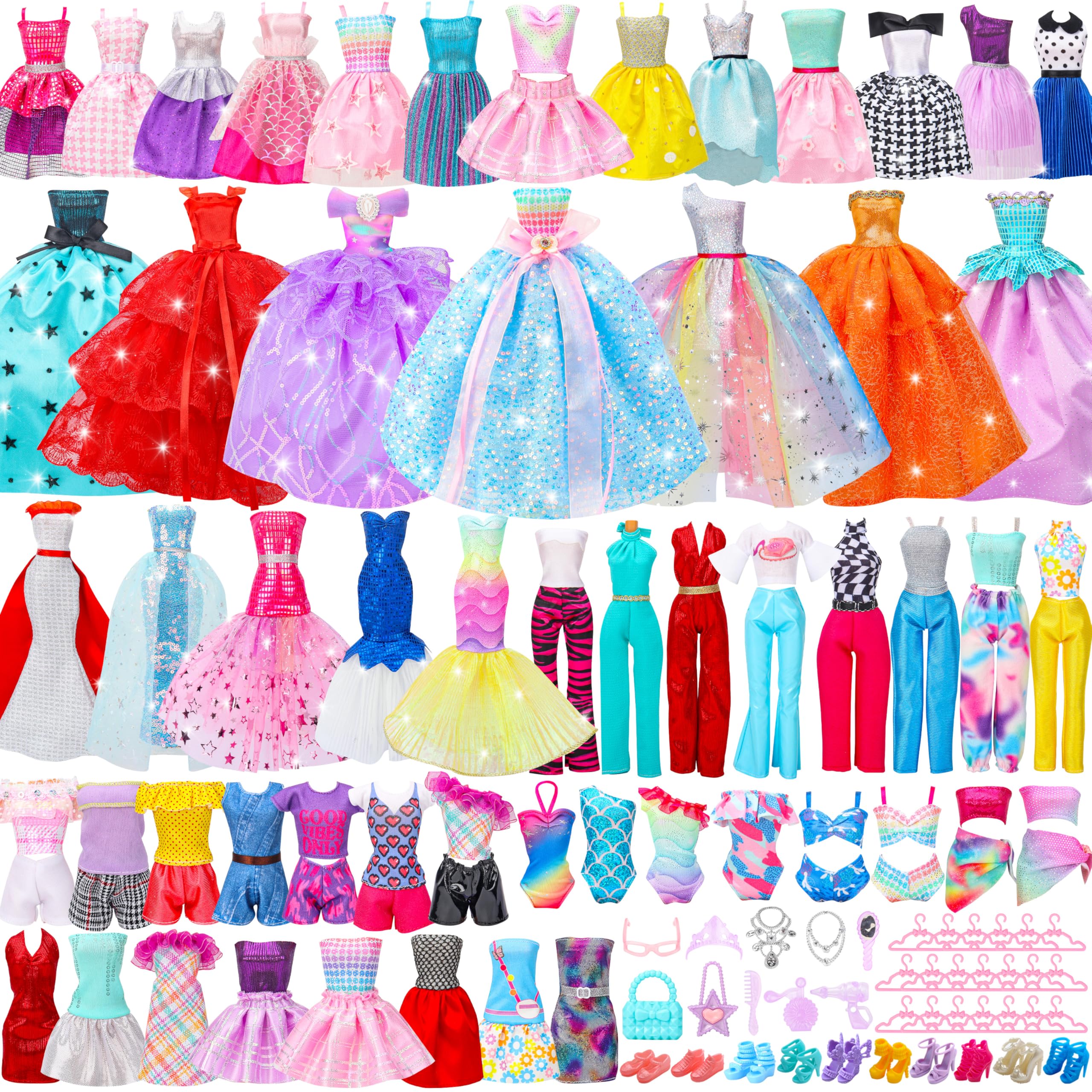 Ropa Y Accesorios Para Muñecas A La Moda Style Shine, 56 Unidades - Venta Internacional.