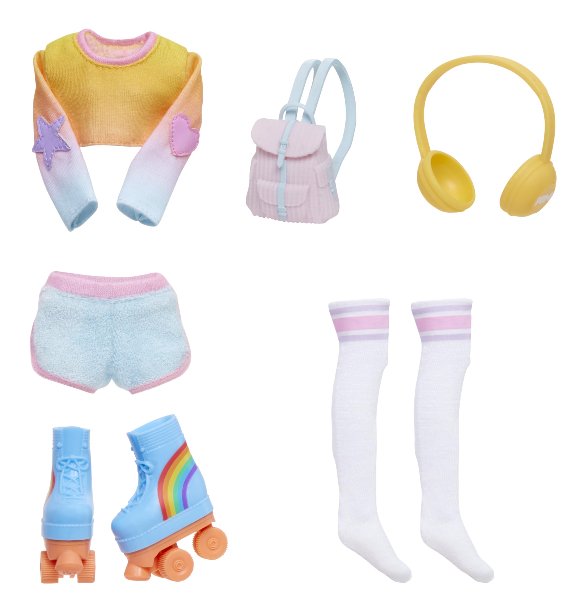 Foto 1 | Paquete De Moda Rainbow High Skate Social Con Atuendo Y Zapatos - Venta Internacional.