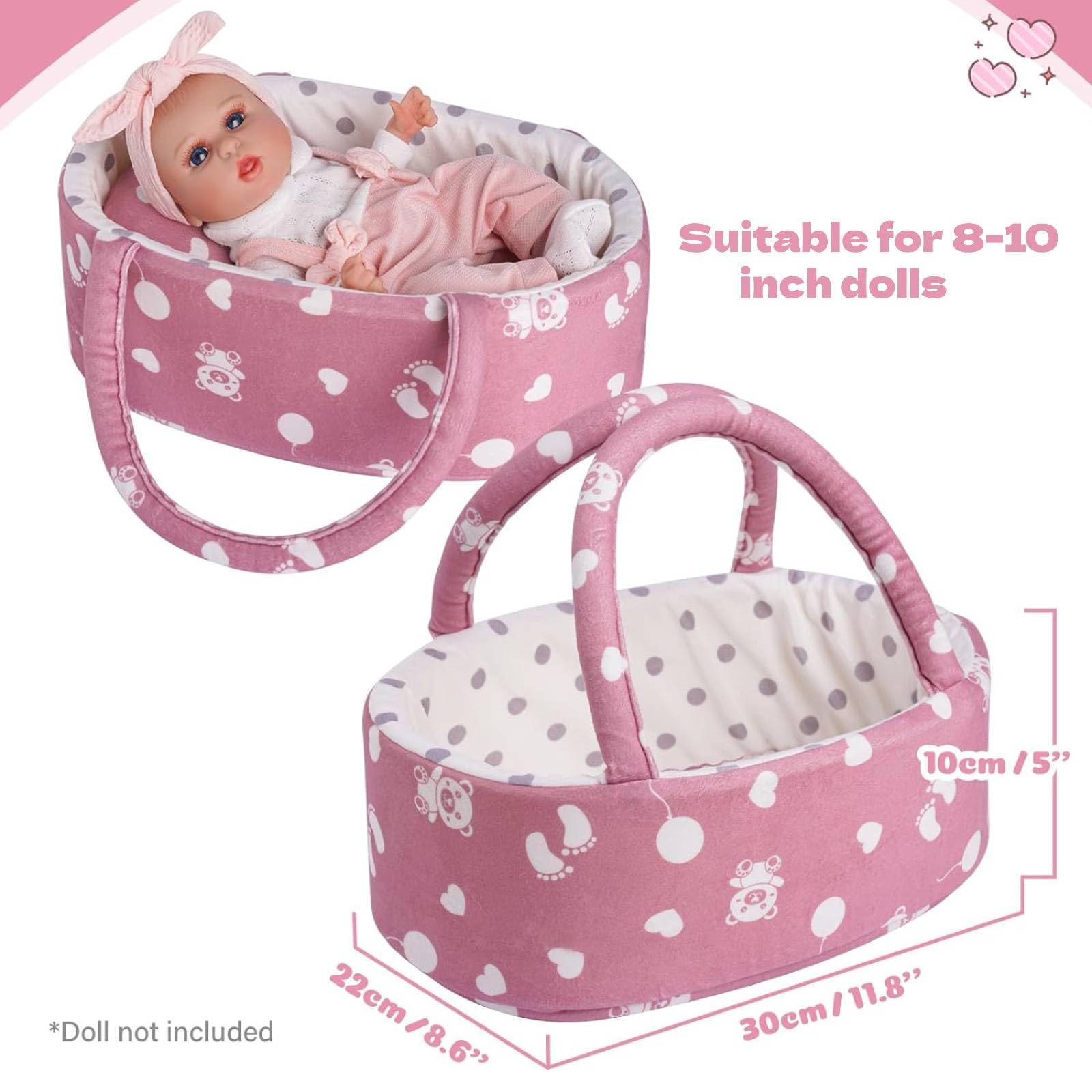 Foto 4 pulgar | Set De Ropa Para Muñecas Con Capazo Para Muñecas De 20 A 25 Cm Babeside - Venta Internacional.