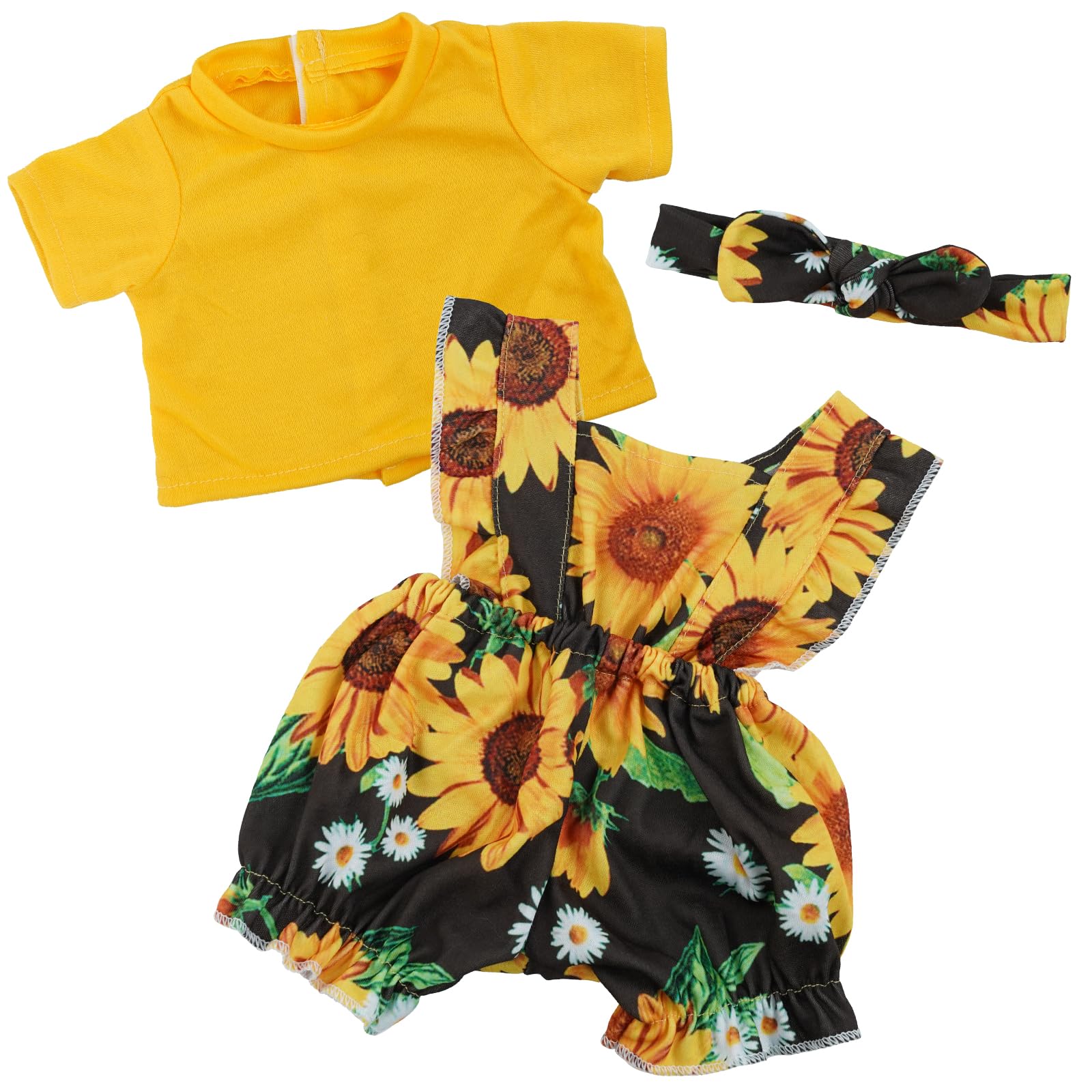 Ropa Para Muñecas Reborn Babeside Para 43 A 56 Cm Con Girasoles - Venta Internacional.