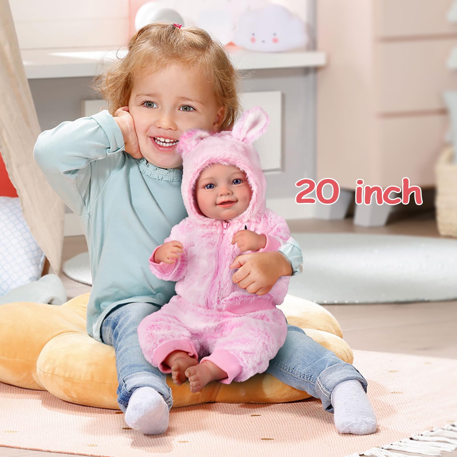 Foto 4 pulgar | Set De Ropa Para Muñecas Reborn Baby Dolls Babeside De 43 A 56 Cm Con Sombrero - Venta Internacional.