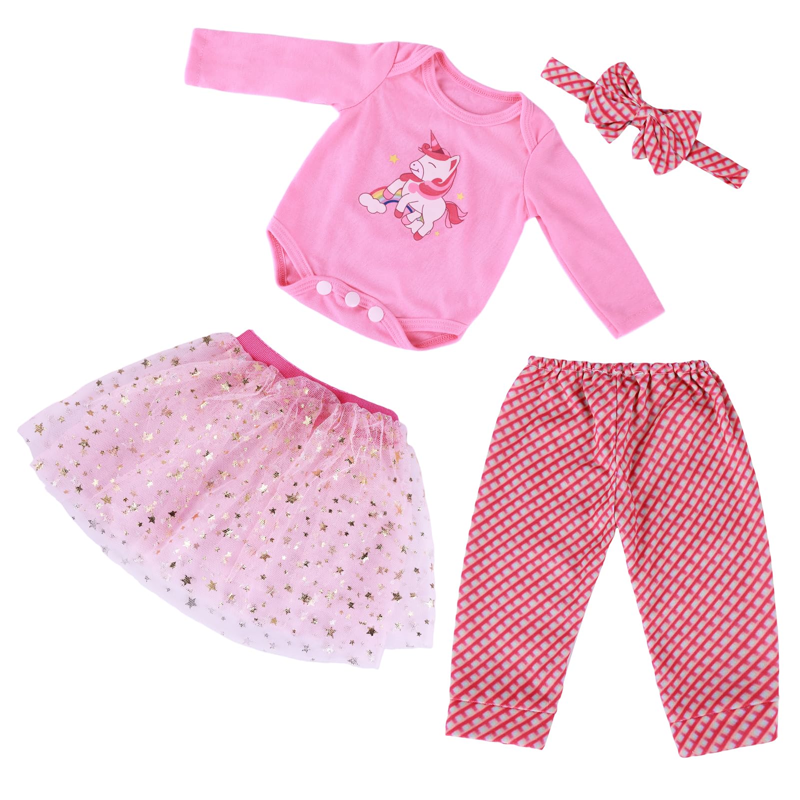 Set De Ropa Para Reborn Baby Doll De 43 A 56 Cm Con Diadema Y Falda - Venta Internacional.