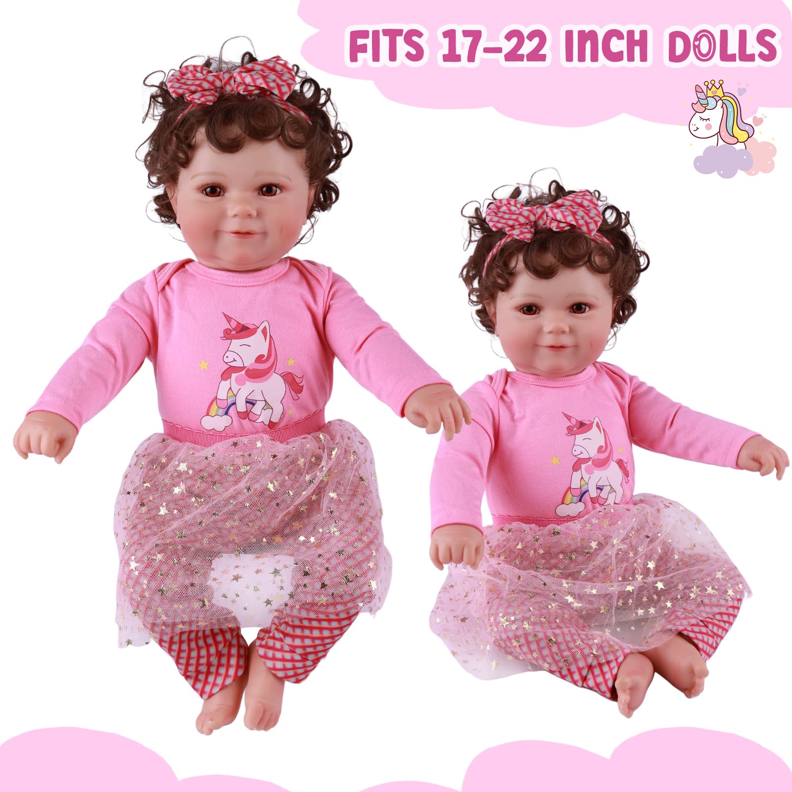 Foto 4 pulgar | Set De Ropa Para Reborn Baby Doll De 43 A 56 Cm Con Diadema Y Falda - Venta Internacional.