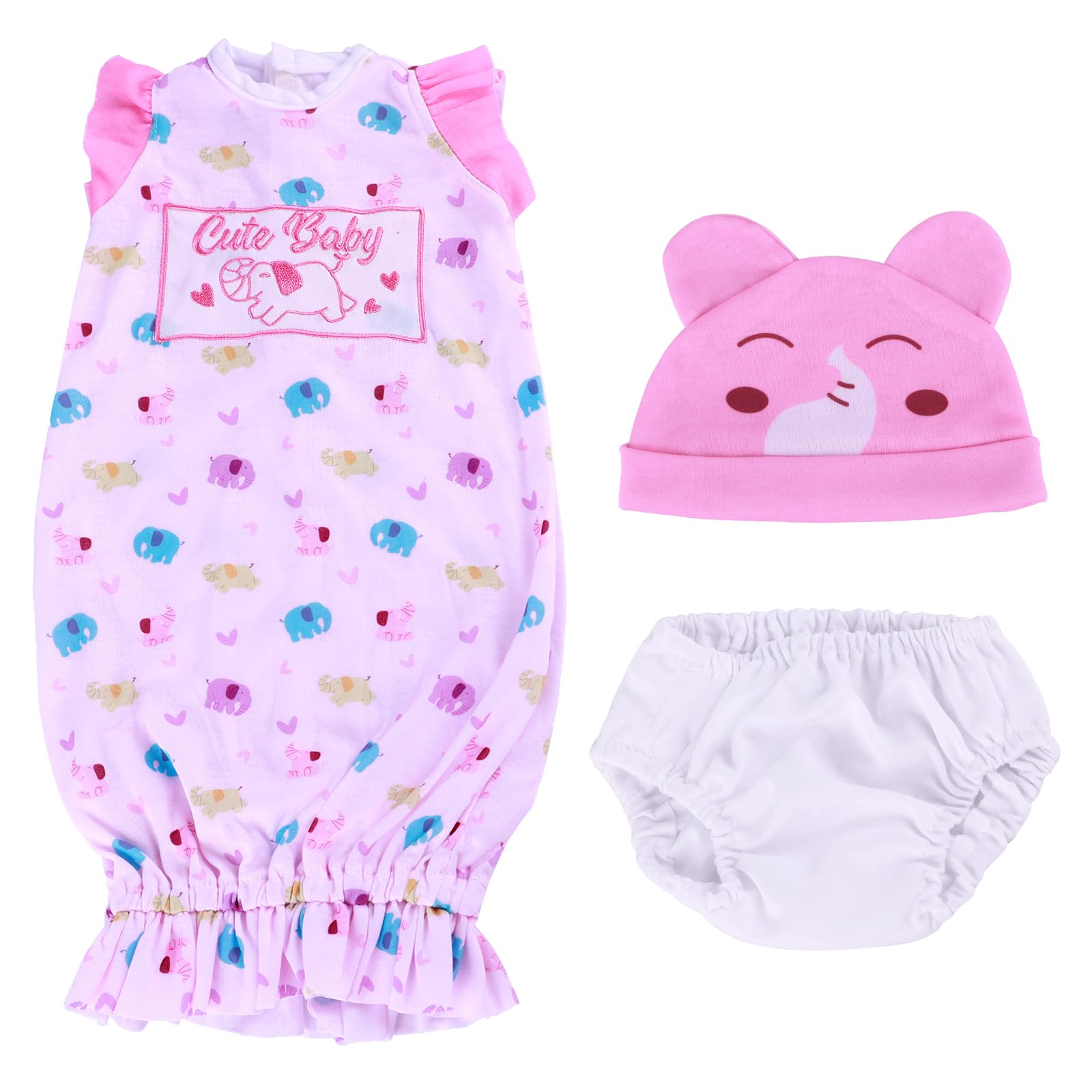 Set De Ropa Para Muñecas Reborn Babeside Little Elephant, 38-51 Cm - Venta Internacional.