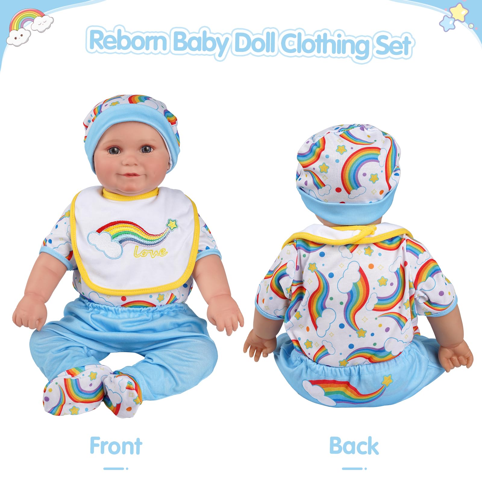 Foto 5 pulgar | Set De Ropa Y Accesorios Reborn Baby Doll Babeside - Venta Internacional.