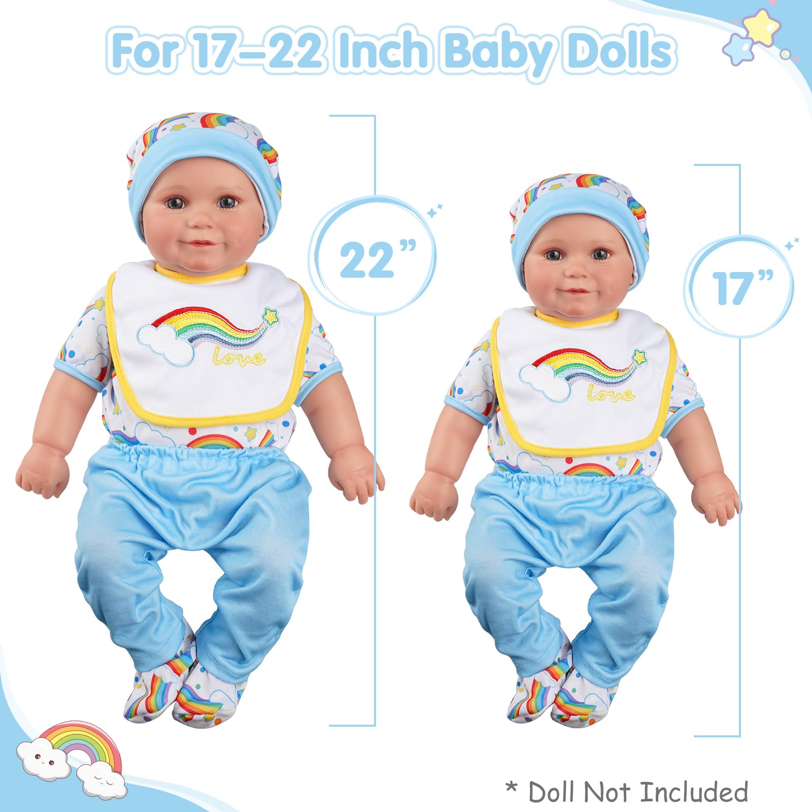 Foto 6 pulgar | Set De Ropa Y Accesorios Reborn Baby Doll Babeside - Venta Internacional.